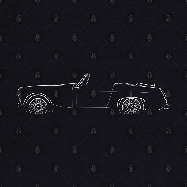 1969 MG Midget MKiii - profile stencil, white by mal_photography